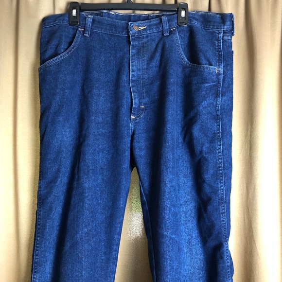 Wrangler Regular Fit Denim Blue Jeans - 38/32 - Picture 4 of 10